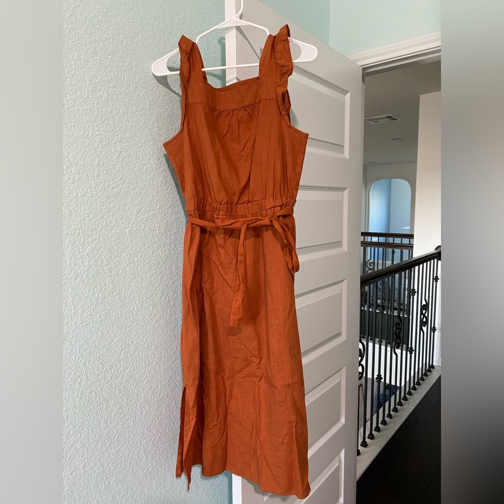 burnt orange maxi dress